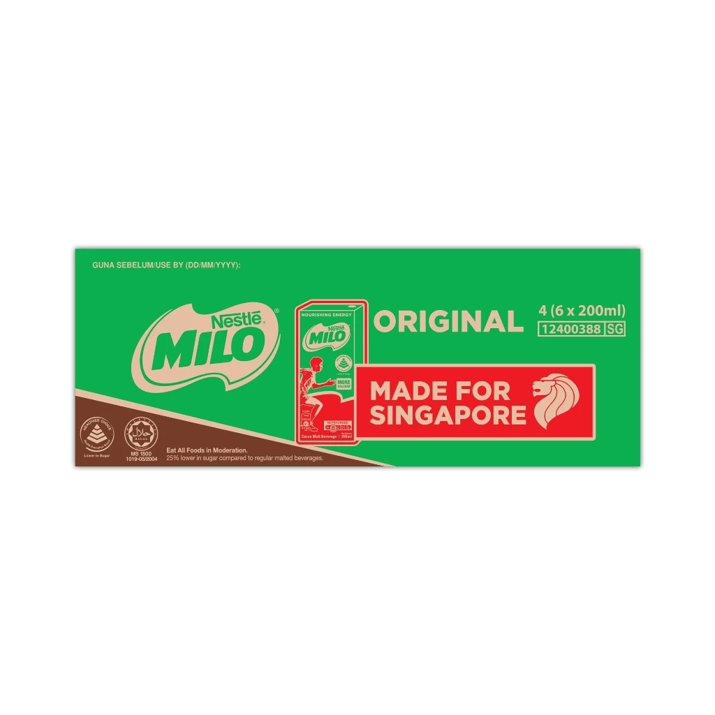 MILO UHT Chocolate Malted Milk Original Packet Drink (24x200ml) - Image 3
