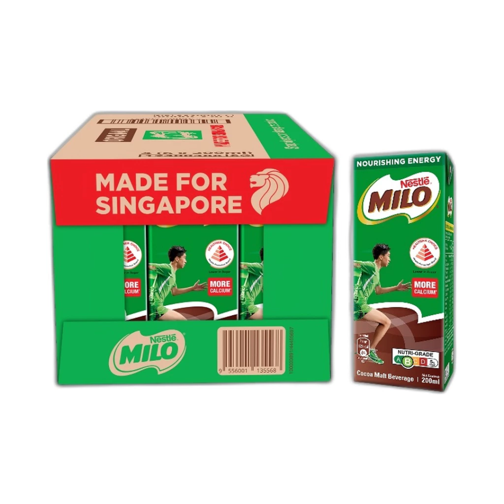 MILO UHT Chocolate Malted Milk Original Packet Drink (24x200ml)